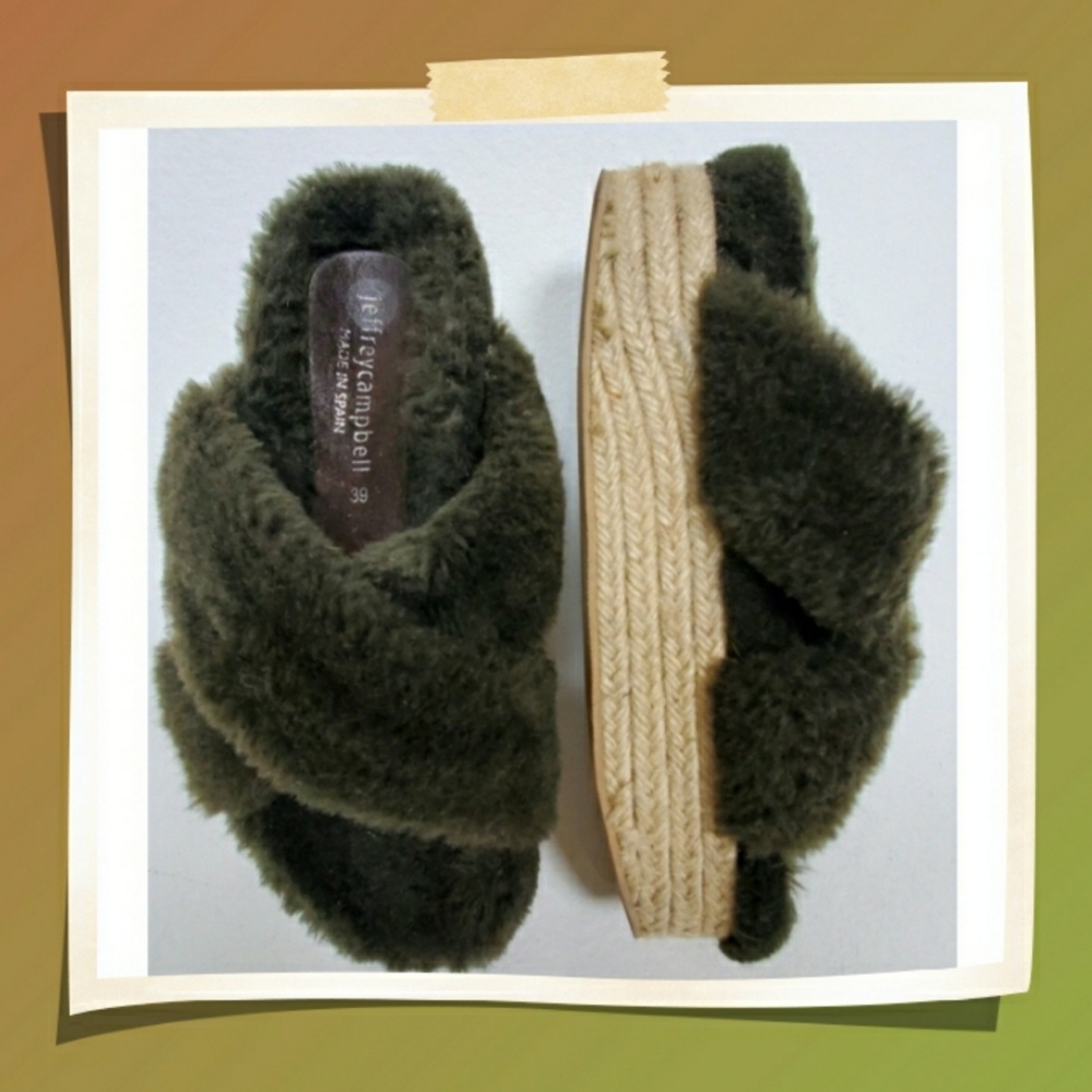 Jeffrey Campbell furry espadrilles - Picture 1 of 8